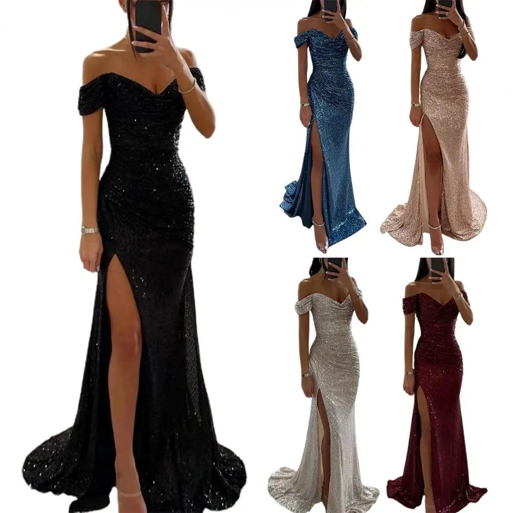 Robe de Soirée Élégante à Décolleté en V