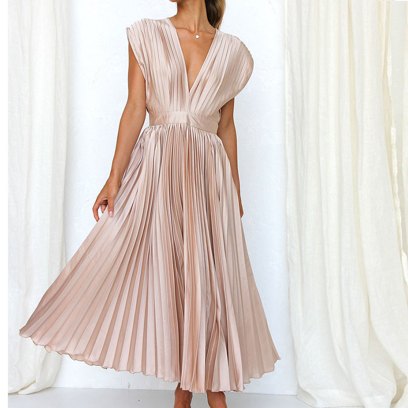 Robe élégante sans manches à décolleté en V Maxi Gala - Sophie