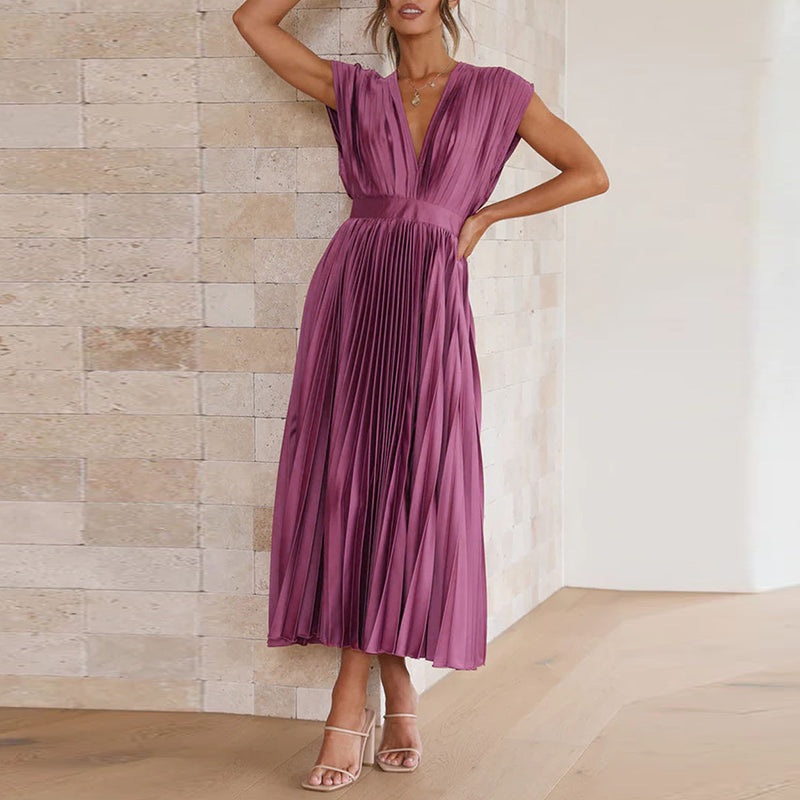 Robe élégante sans manches à décolleté en V Maxi Gala - Sophie