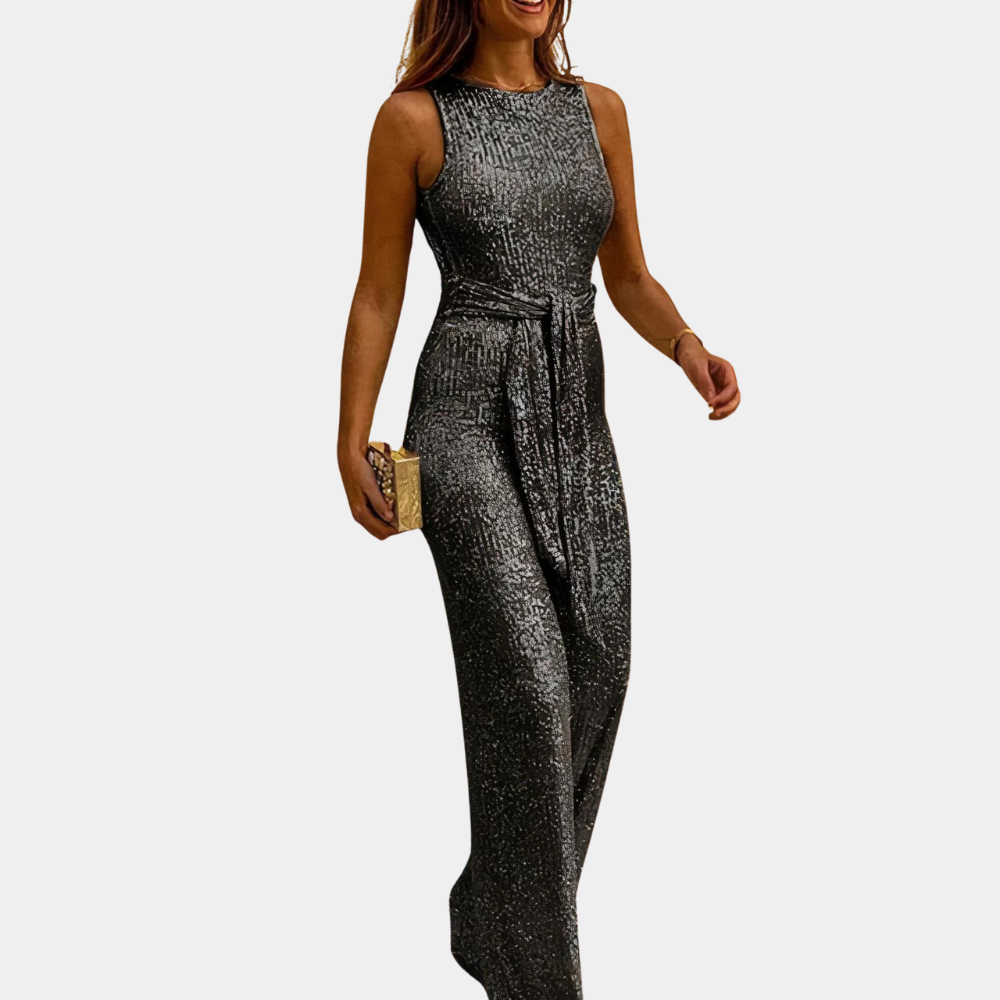 Jumpsuit élégant et festif en paillettes pour femmes - Monica