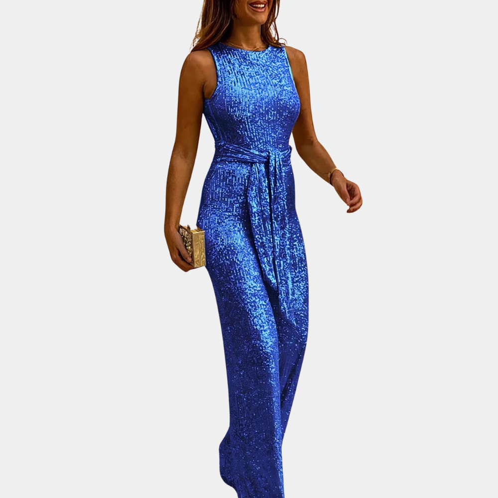 Jumpsuit élégant et festif en paillettes pour femmes - Monica