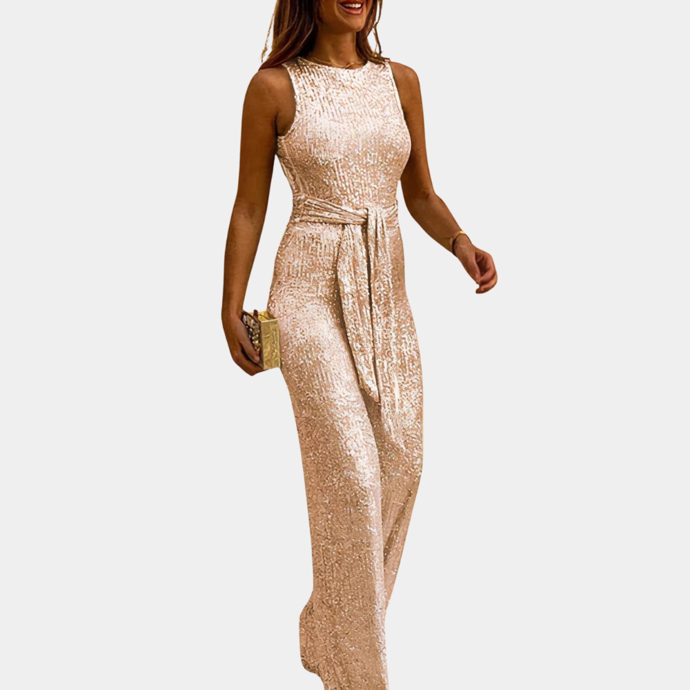 Jumpsuit élégant et festif en paillettes pour femmes - Monica