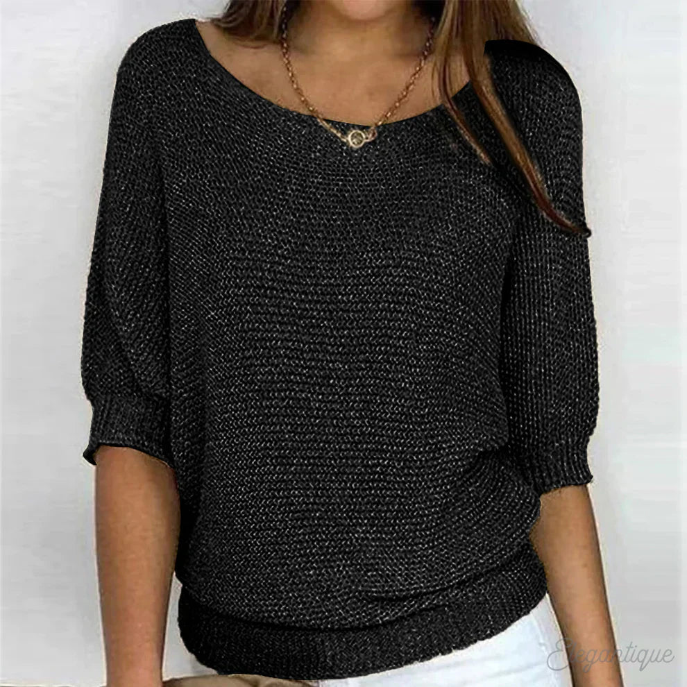 Pull en tricot croisé élégant