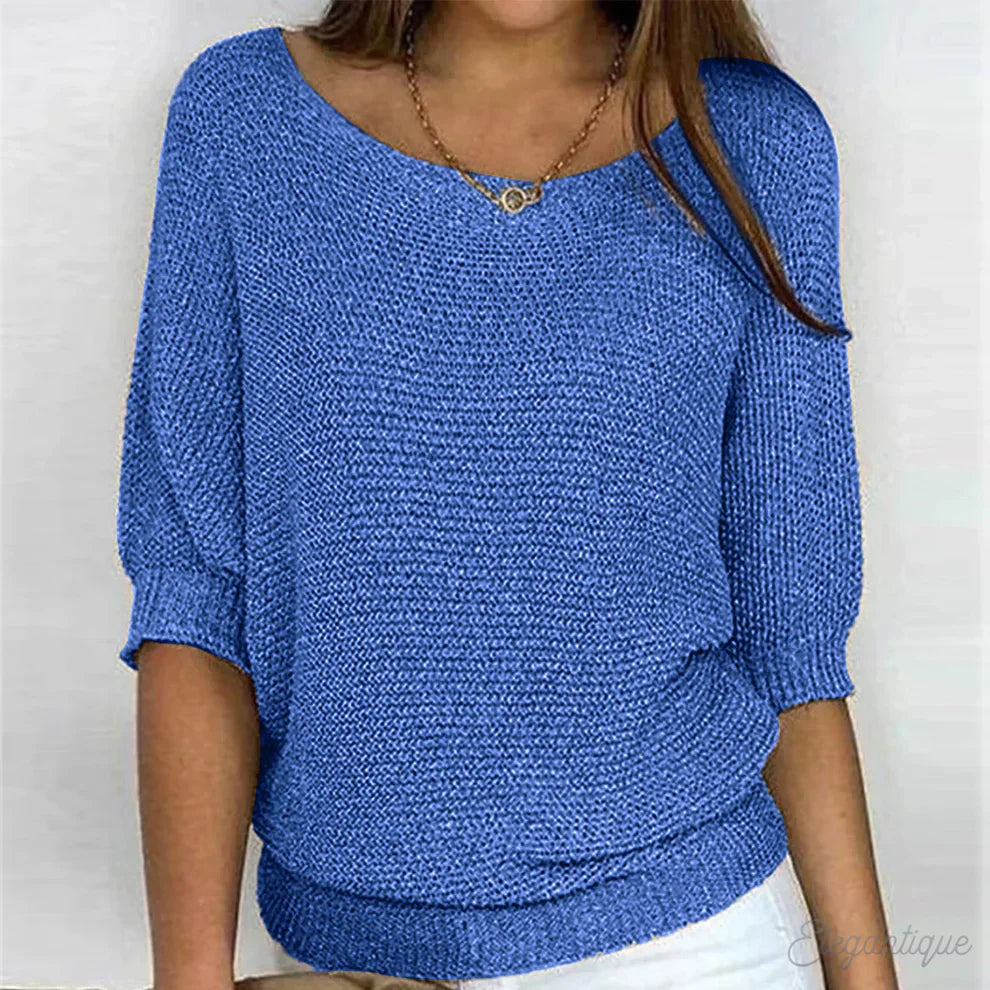Pull en tricot croisé élégant