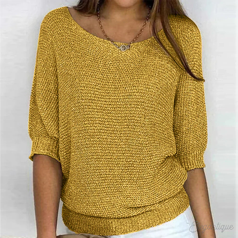 Pull en tricot croisé élégant