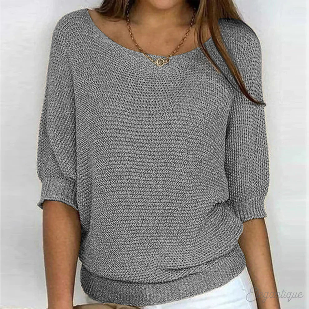 Pull en tricot croisé élégant