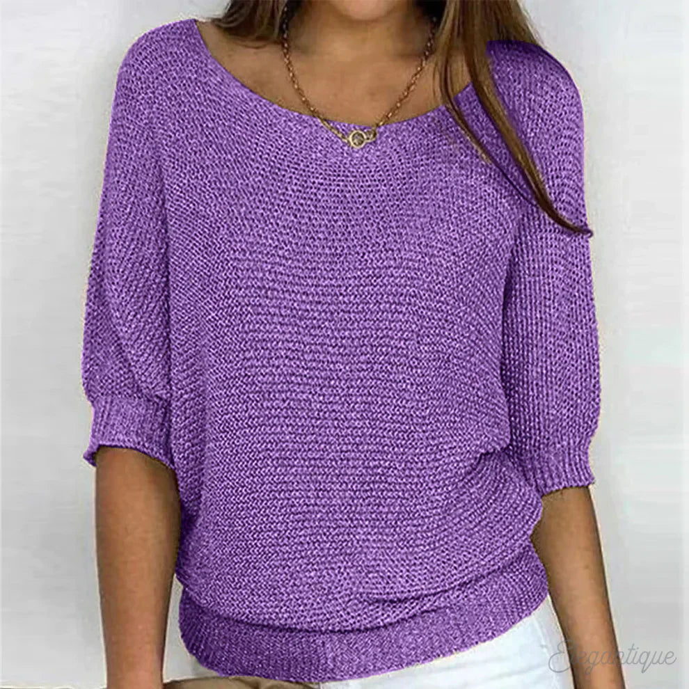 Pull en tricot croisé élégant