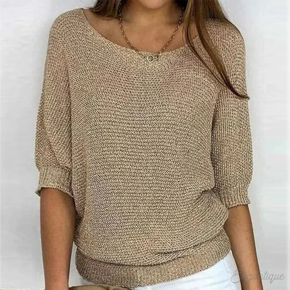 Pull en tricot croisé élégant