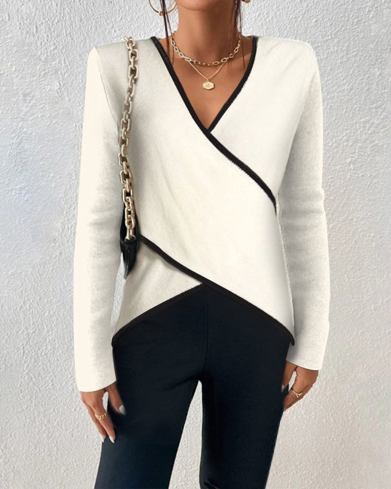 Pull élégant avec décolleté en V