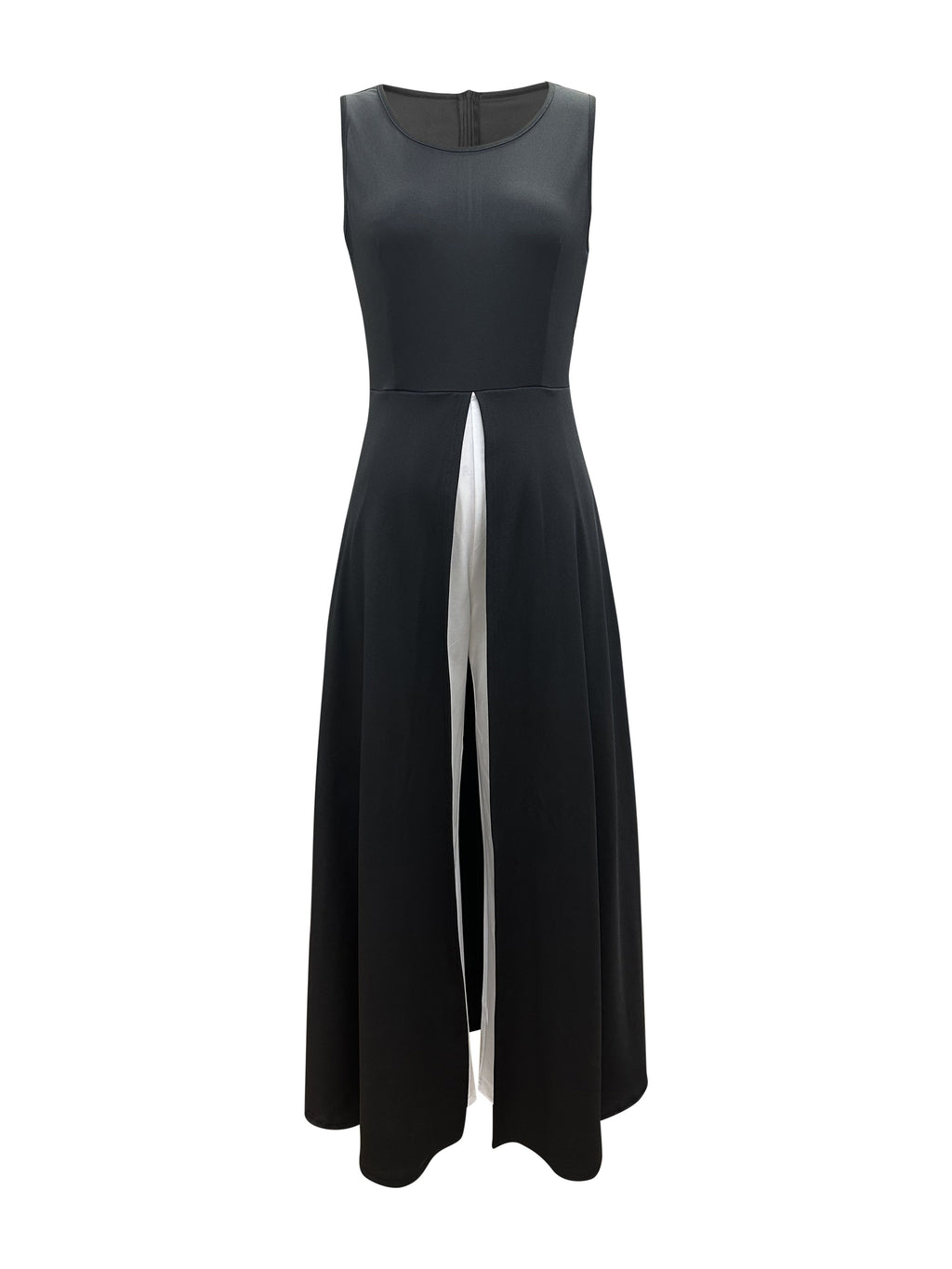 Jumpsuit élégant sans manches avec jambes larges pour le printemps et l'été