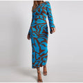 Robe en tricot à manches longues élégante