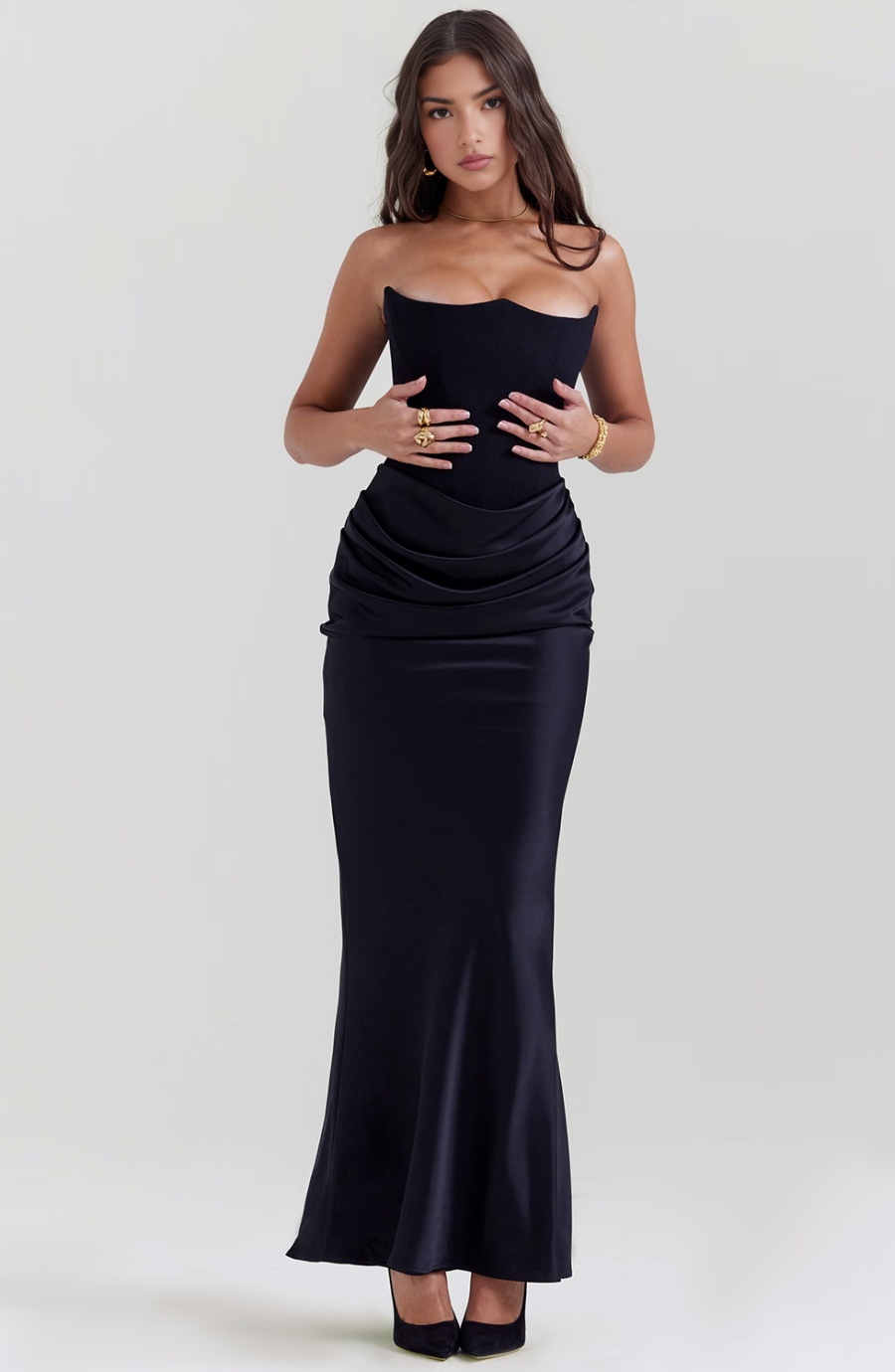 Robe Maxi Corset Sans Bretelles Mia