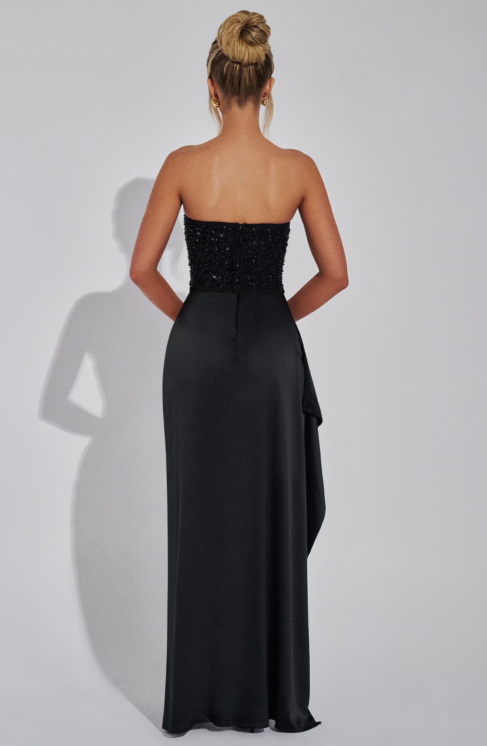 Robe Maxi de Soirée Corset Perlé Emrielle