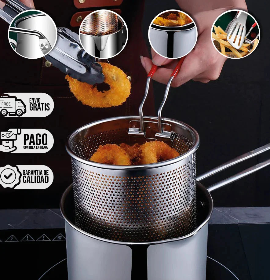 GourmetFry Deluxe Friteuse pour Pommes de Terre | Friteuse haut de gamme pour des pommes de terre croustillantes et délicieuses à la maison