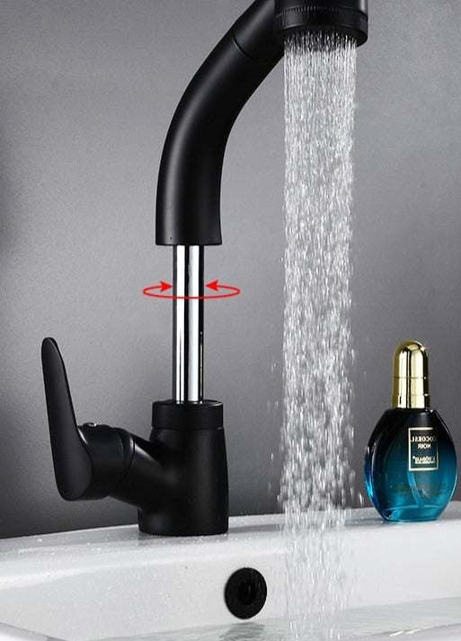 FlexiStream Robinet de Salle de Bain Réglable Téléscopique Finition Élégante