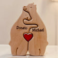Famille d'Ours en Bois | Décoration personnalisable et unique pour une touche chaleureuse et personnelle