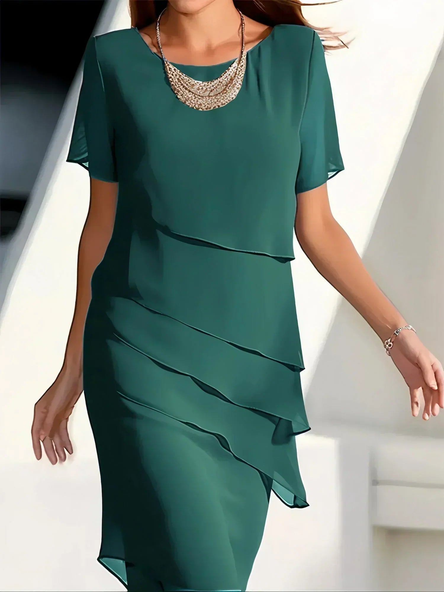Robe Cocktail en Chiffon