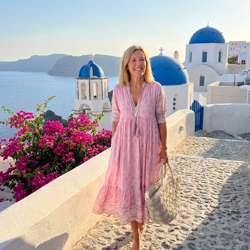Robe midi d'été pour femmes – style boho plage avec poches