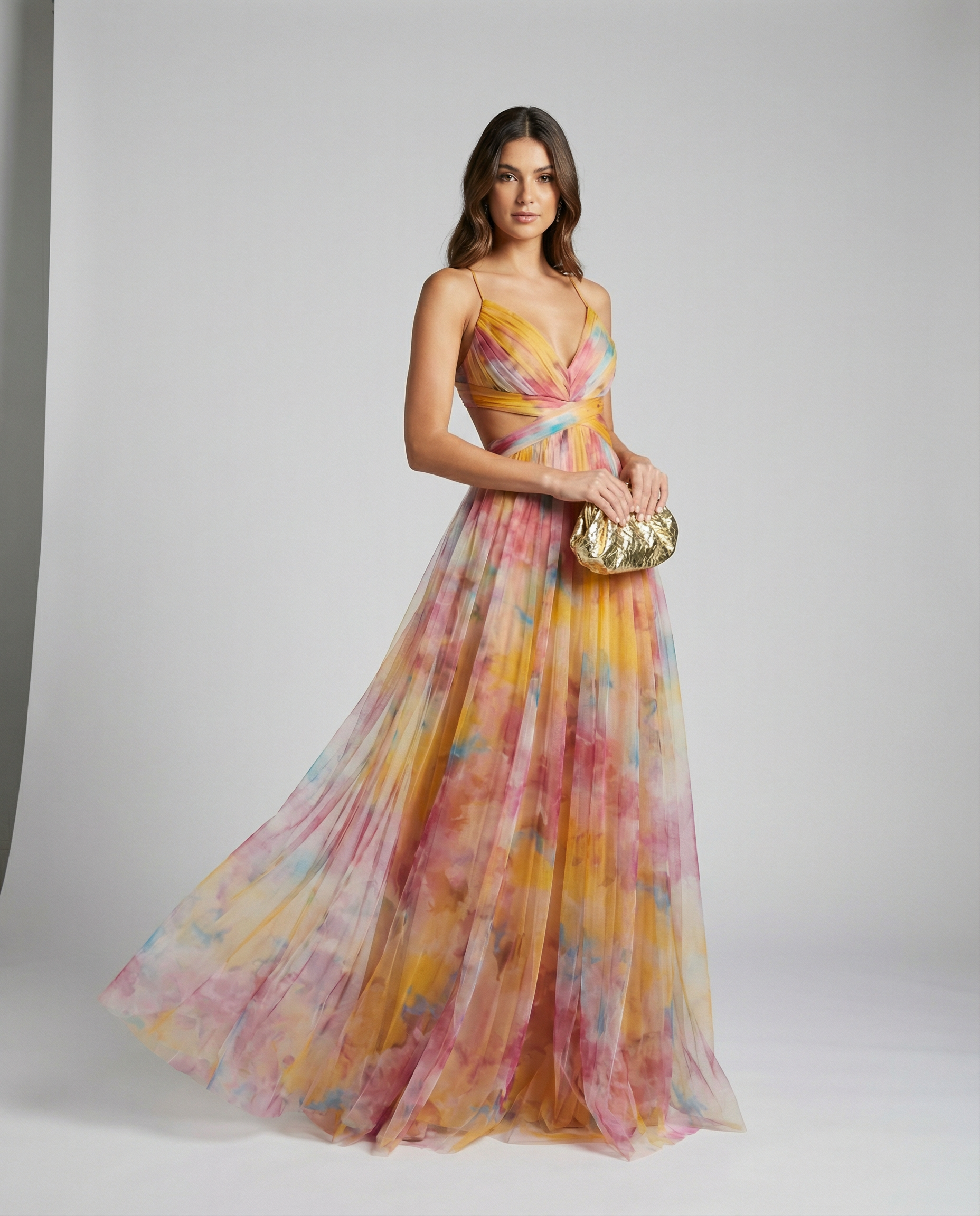 Robe Maxi de Soirée Florale pour Femmes