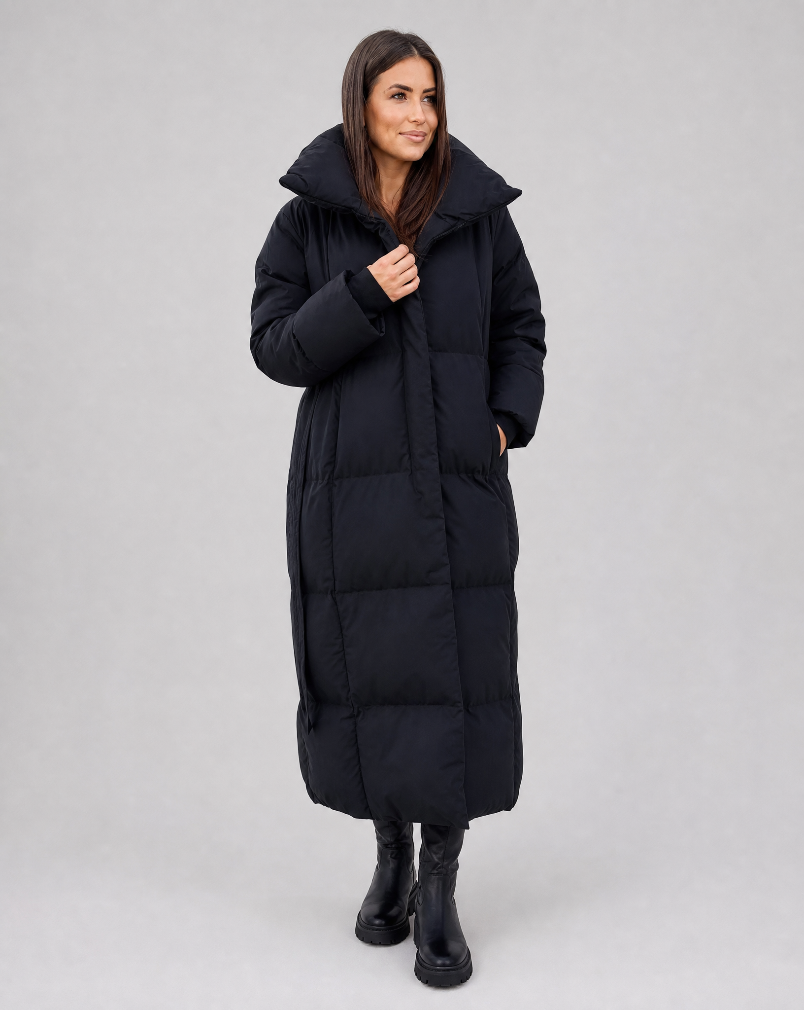 Veste d'hiver longue et confortable en duvet pour femmes