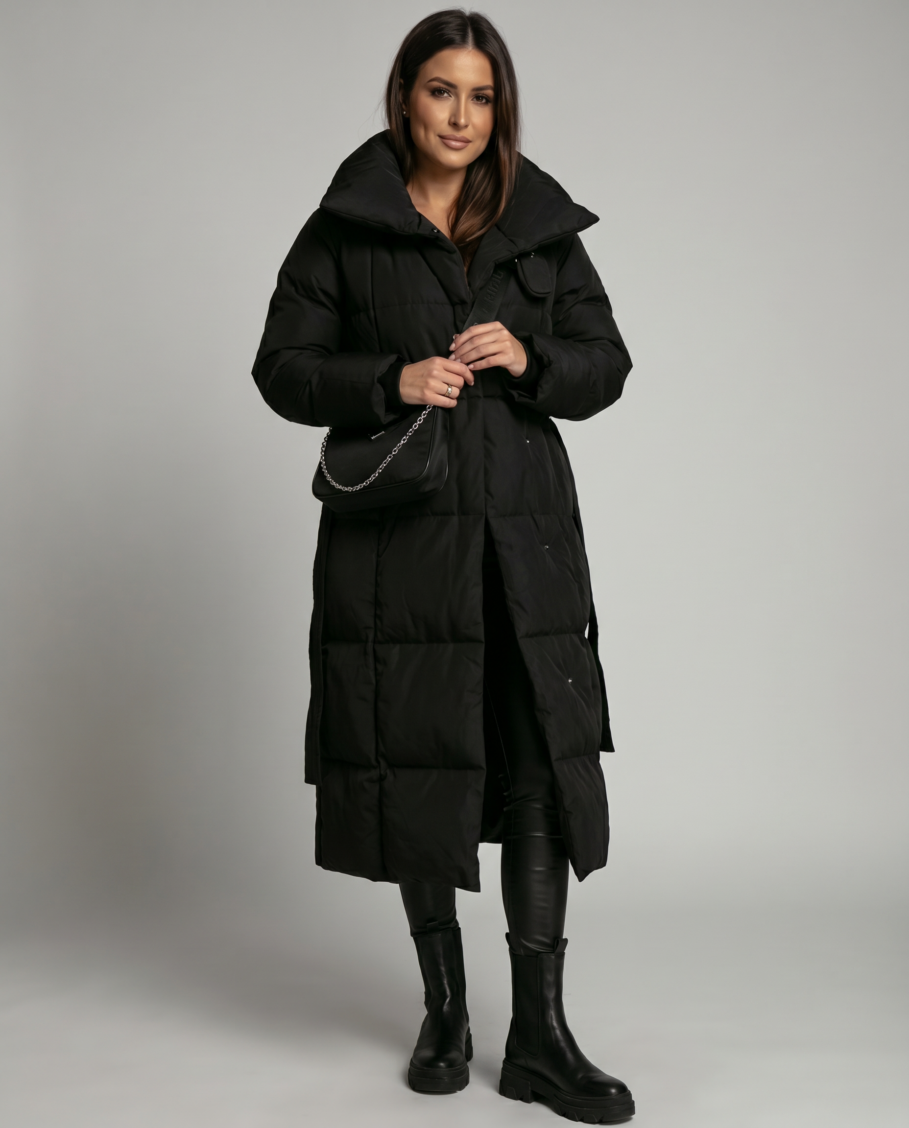 Veste d'hiver longue et confortable en duvet pour femmes