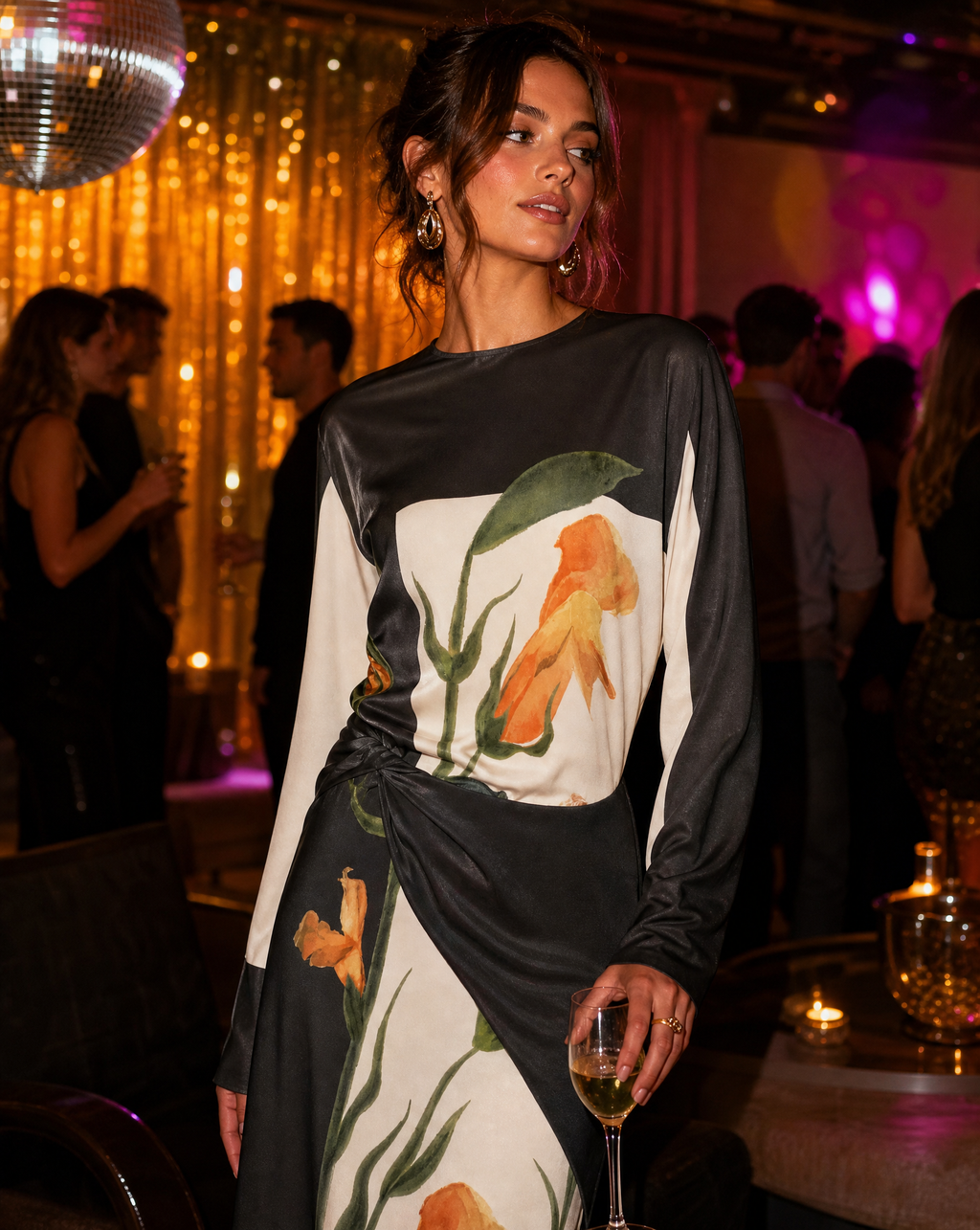 Robe Mini Cocktail Constance à Imprimé Floral
