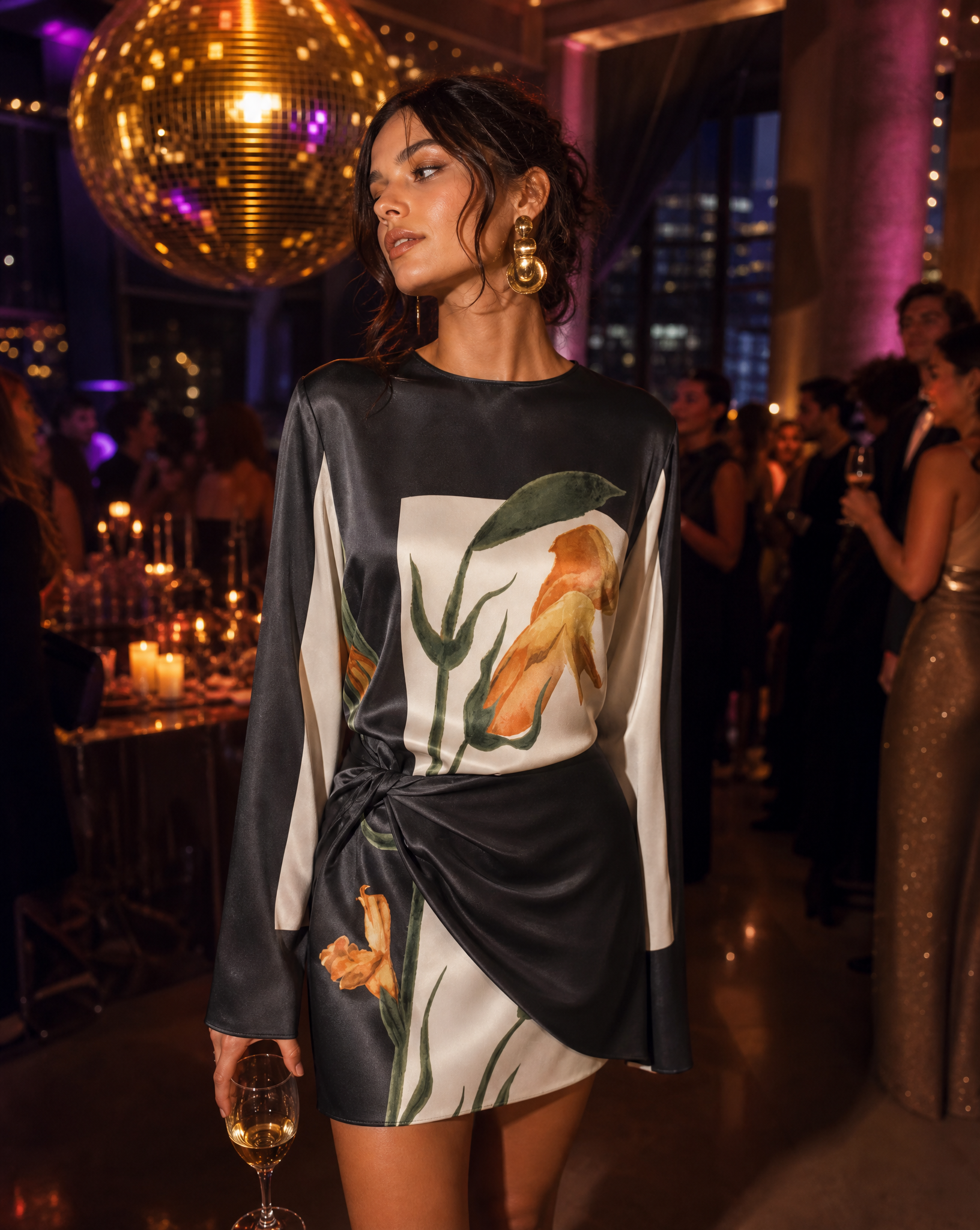 Robe Mini Cocktail Constance à Imprimé Floral