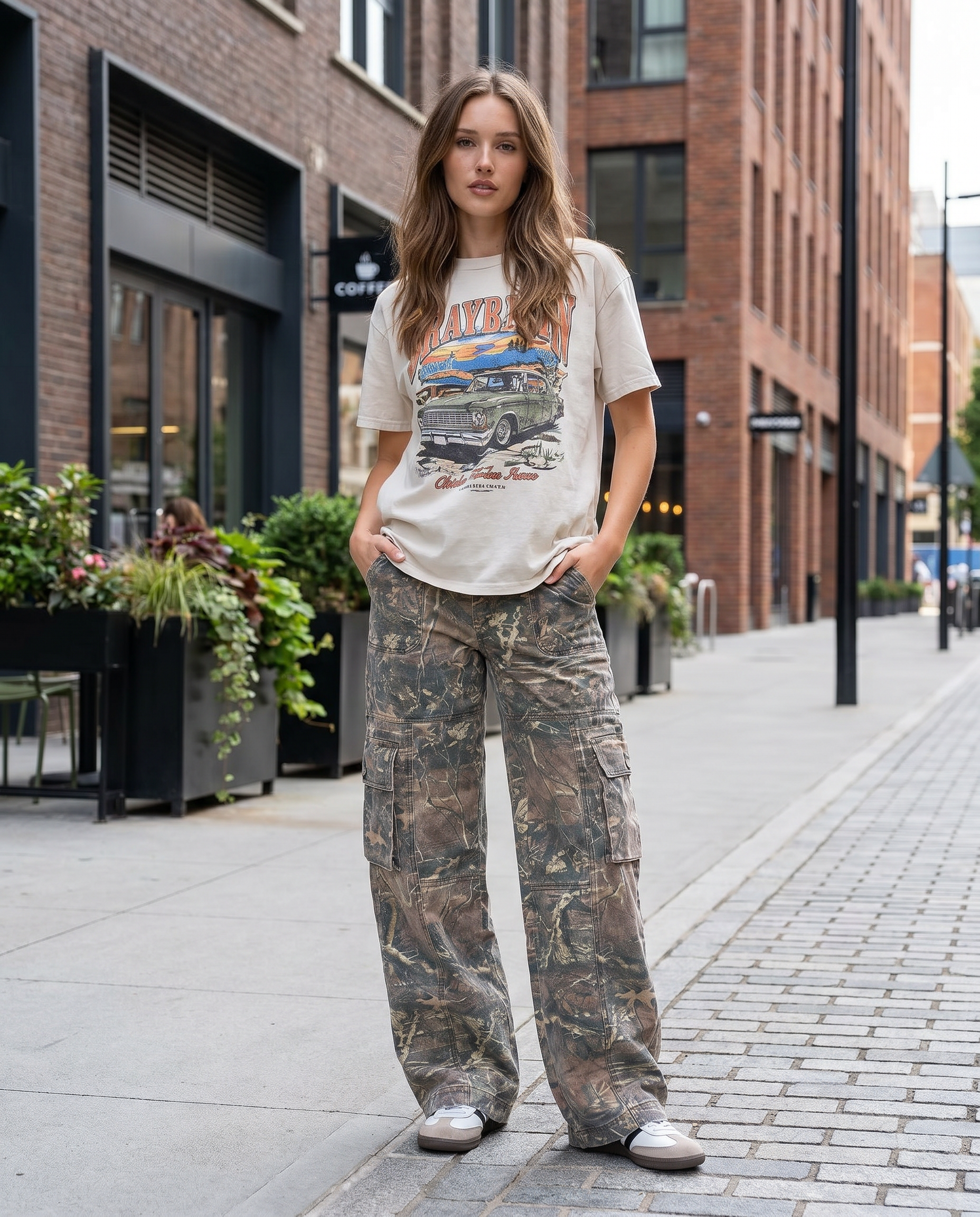 Pantalons Cargo Camouflage avec Poches Utilitaires