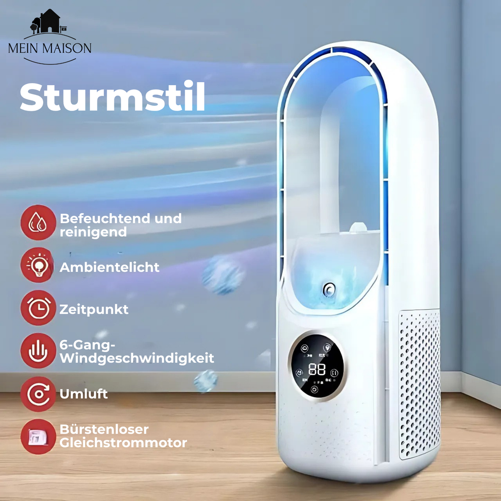 Ventilateur USB Sans Lame Refroidisseur d'Air Silencieux avec Minuterie et Humidification