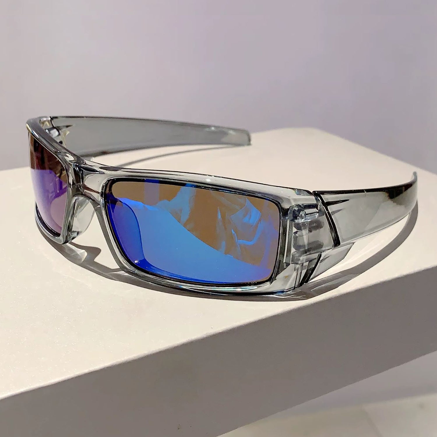 Lunettes de soleil sportives enveloppantes style Y2K punk protection UV400 unisexe