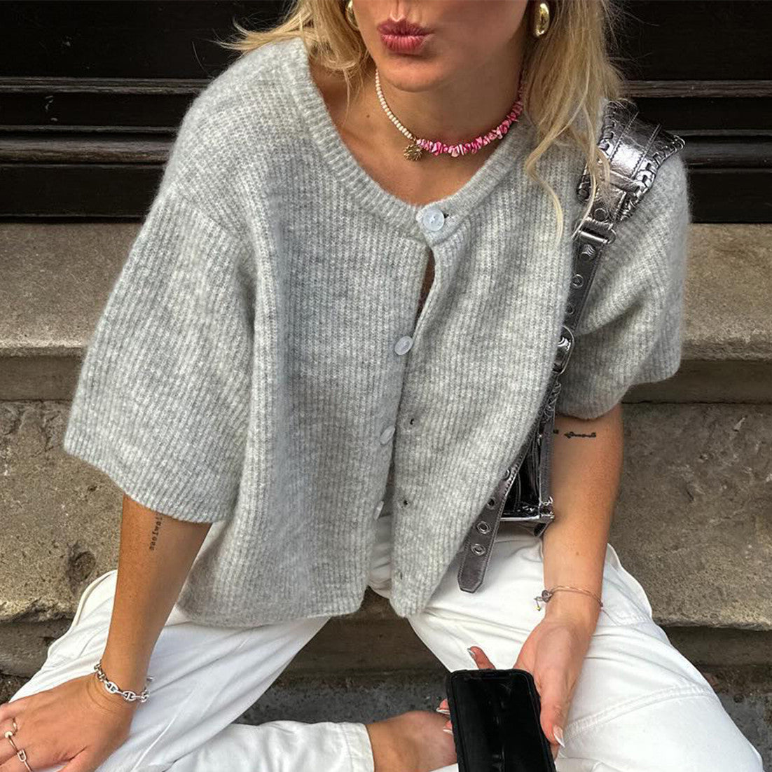 Mycah | Cardigan à manches courtes
