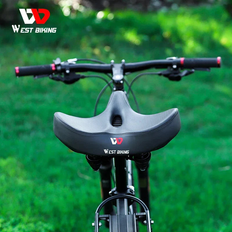 Selle de Vélo Ergonomique avec Coussin Épais – La Selle de Vélo la Plus Confortable pour VTT et Vélos de Course, Design Respirant