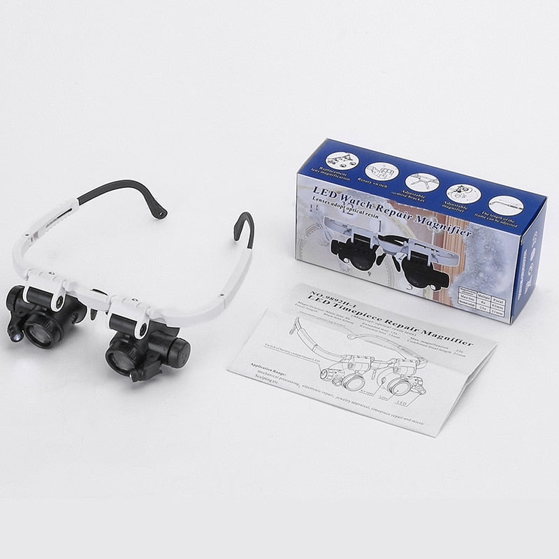 Loupes LED Réglables avec 8x, 15x et 23x de Grossissement pour Loisirs et Travaux de Précision
