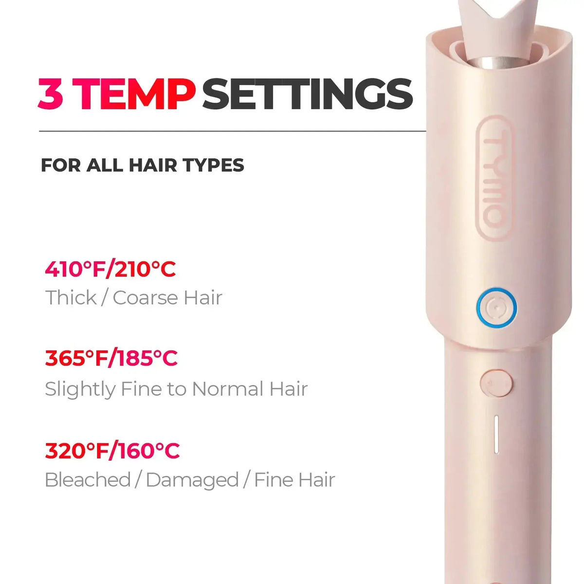Céleste | Fer à friser – sans fil – température réglable – design élégant