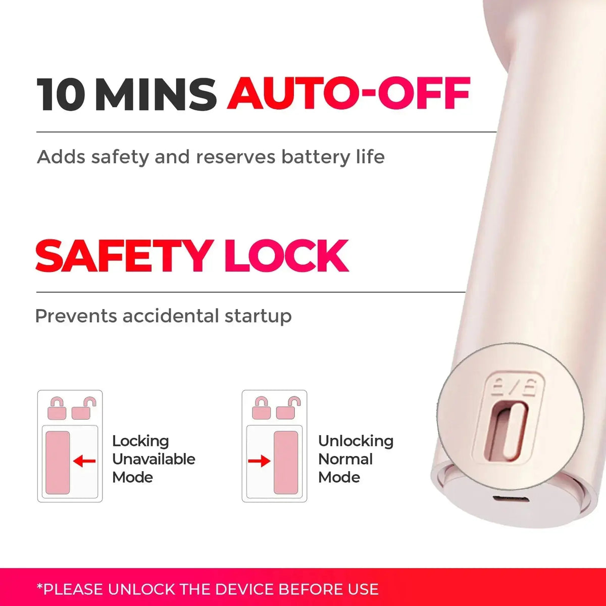 Céleste | Fer à friser – sans fil – température réglable – design élégant