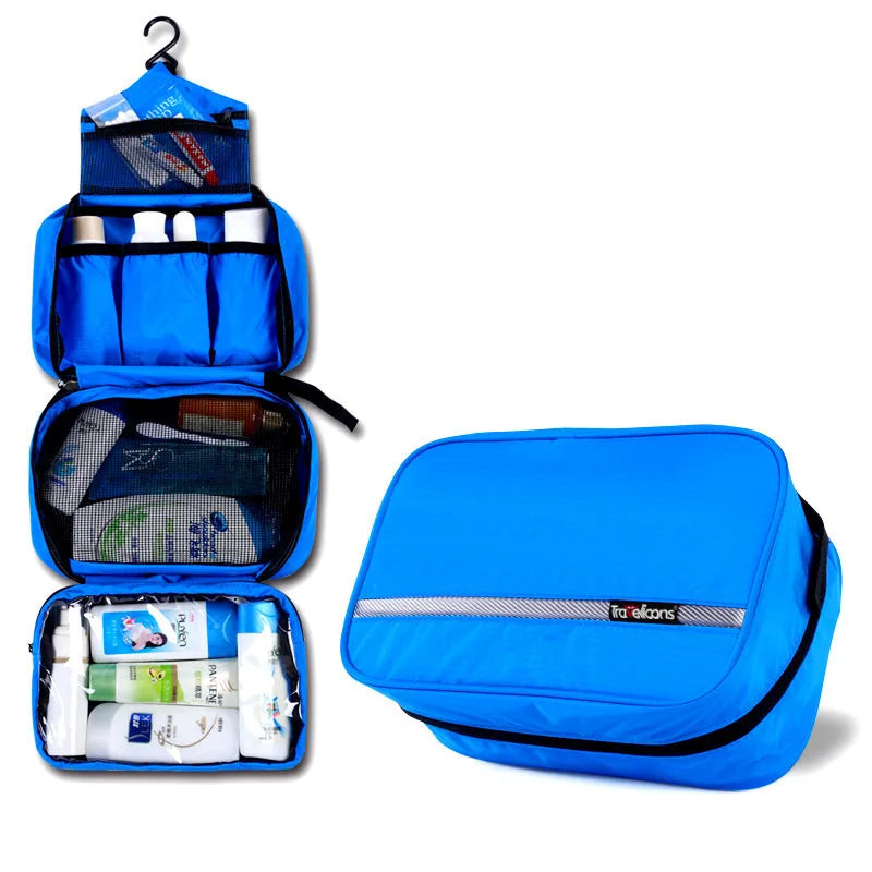 Travelior MaxPack Grande trousse de toilette imperméable pour hommes et femmes | Trousse de maquillage de voyage | Design robuste et grand espace de rangement