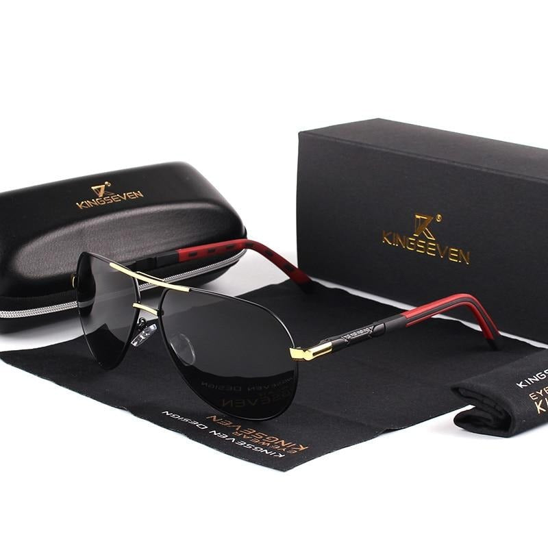 Lunettes de soleil polarisées en aluminium vintage pour hommes