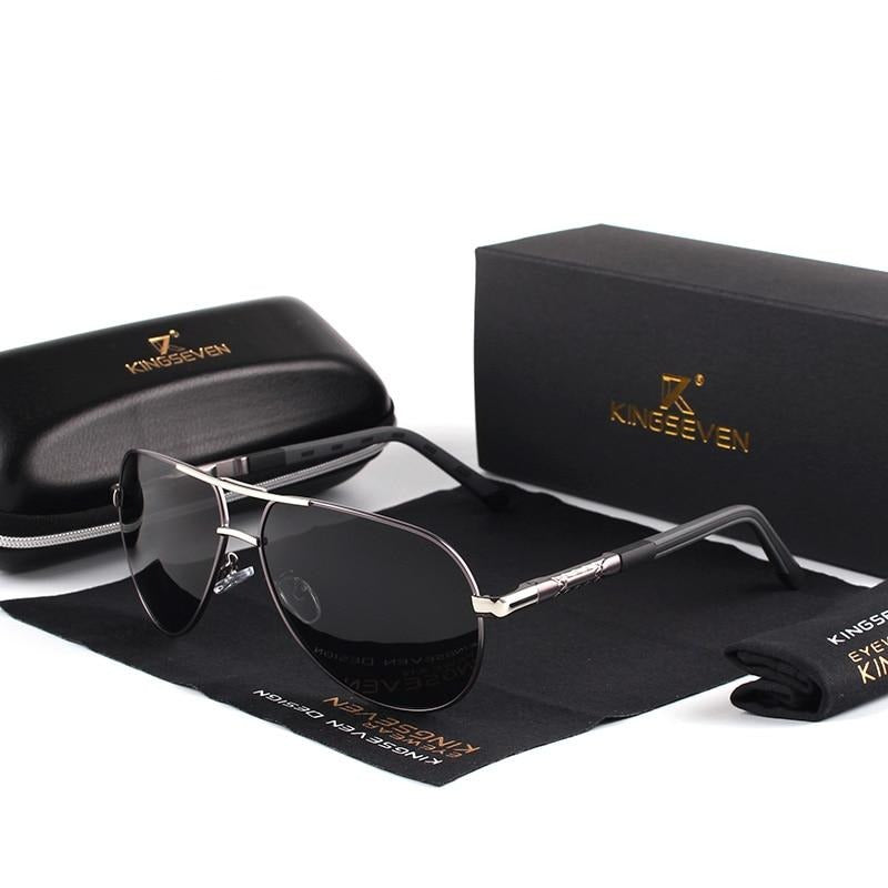 Lunettes de soleil polarisées en aluminium vintage pour hommes