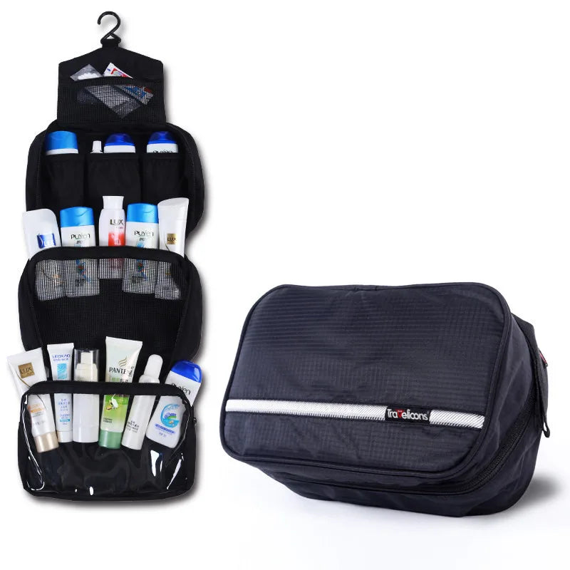 Travelior MaxPack Grande trousse de toilette imperméable pour hommes et femmes | Trousse de maquillage de voyage | Design robuste et grand espace de rangement