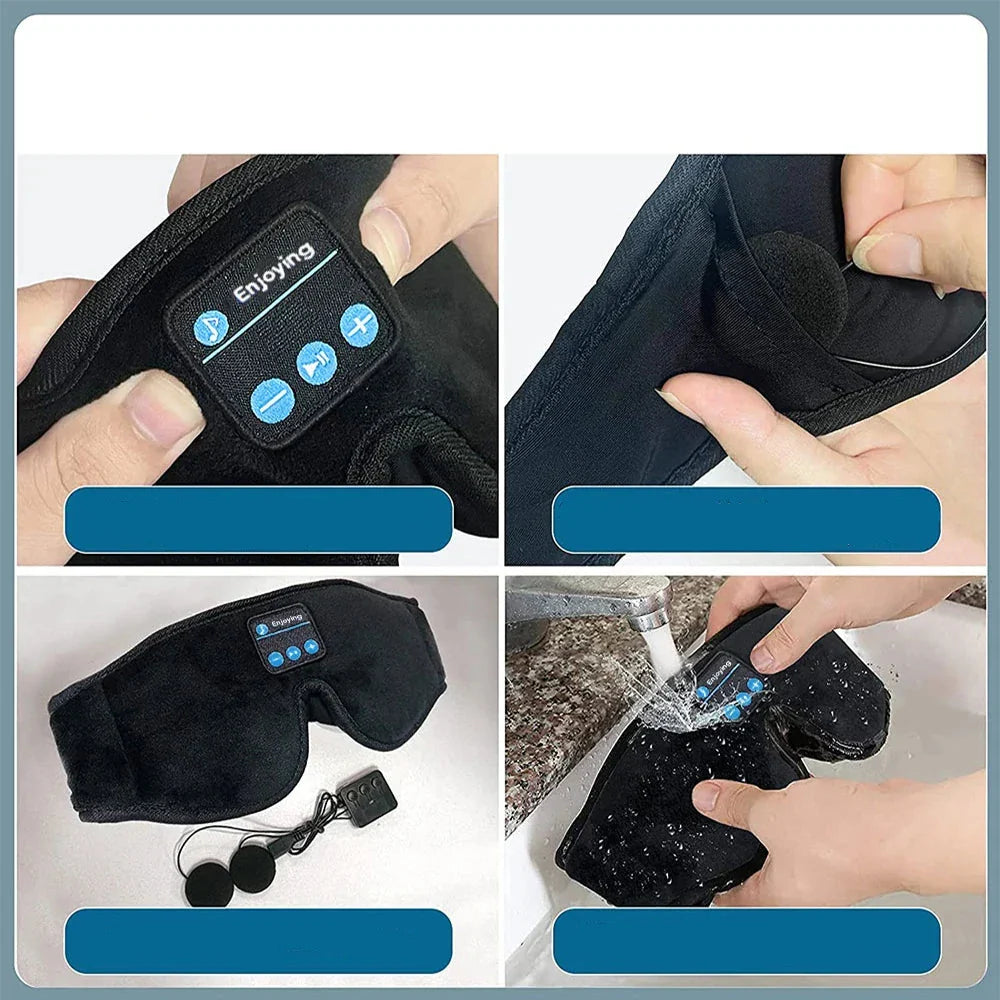 Masque de Sommeil Bluetooth LuxeSlumber | Son HD pour un Sommeil Ininterrompu