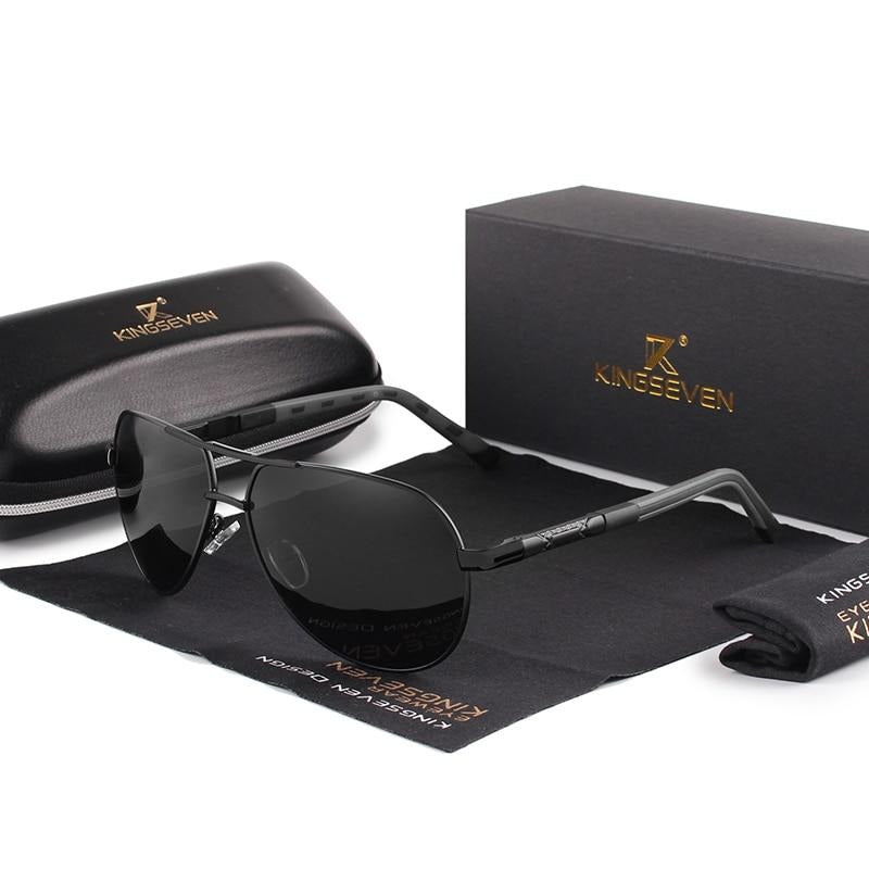 Lunettes de soleil polarisées en aluminium vintage pour hommes
