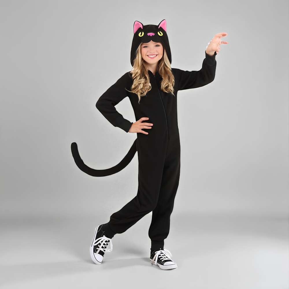 Costume de Chat Noir pour Enfants - Onesie Halloween