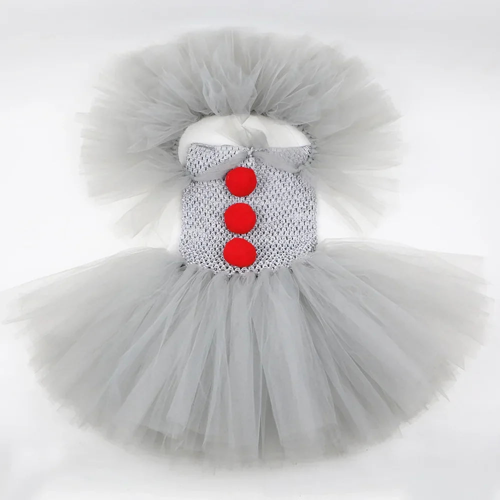 Costume de Clown pour Enfants d'Halloween en Tutu