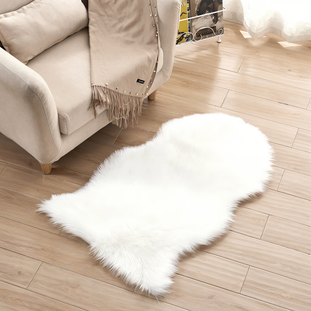 Tapis en Fausse Fourrure ShearLuxe – Doux Immitation Peau de Mouton pour Décoration Intérieure
