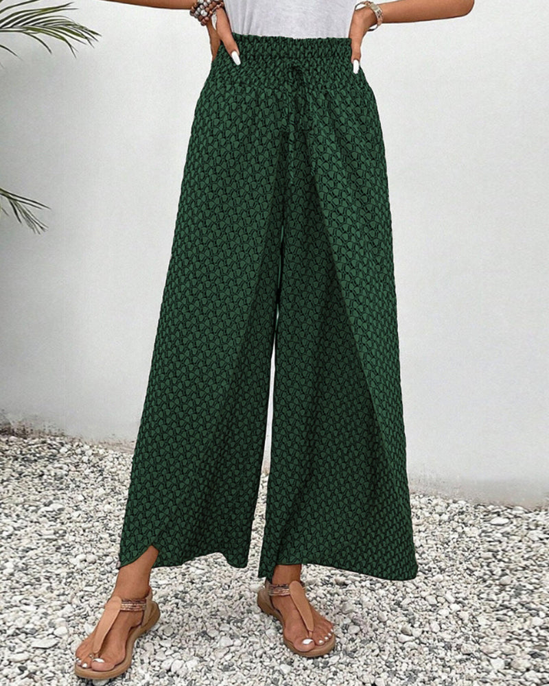 Pantalon large pour femmes | Imprimé et fluide