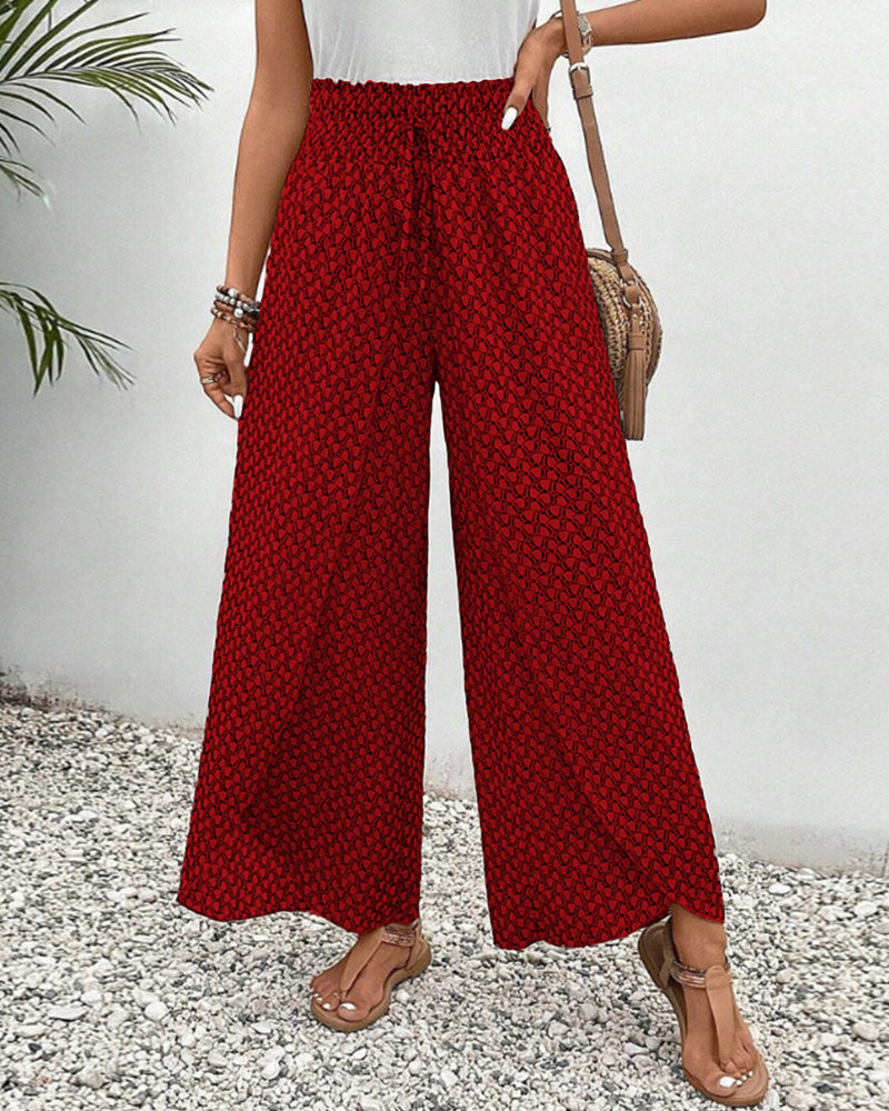 Pantalon large pour femmes | Imprimé et fluide