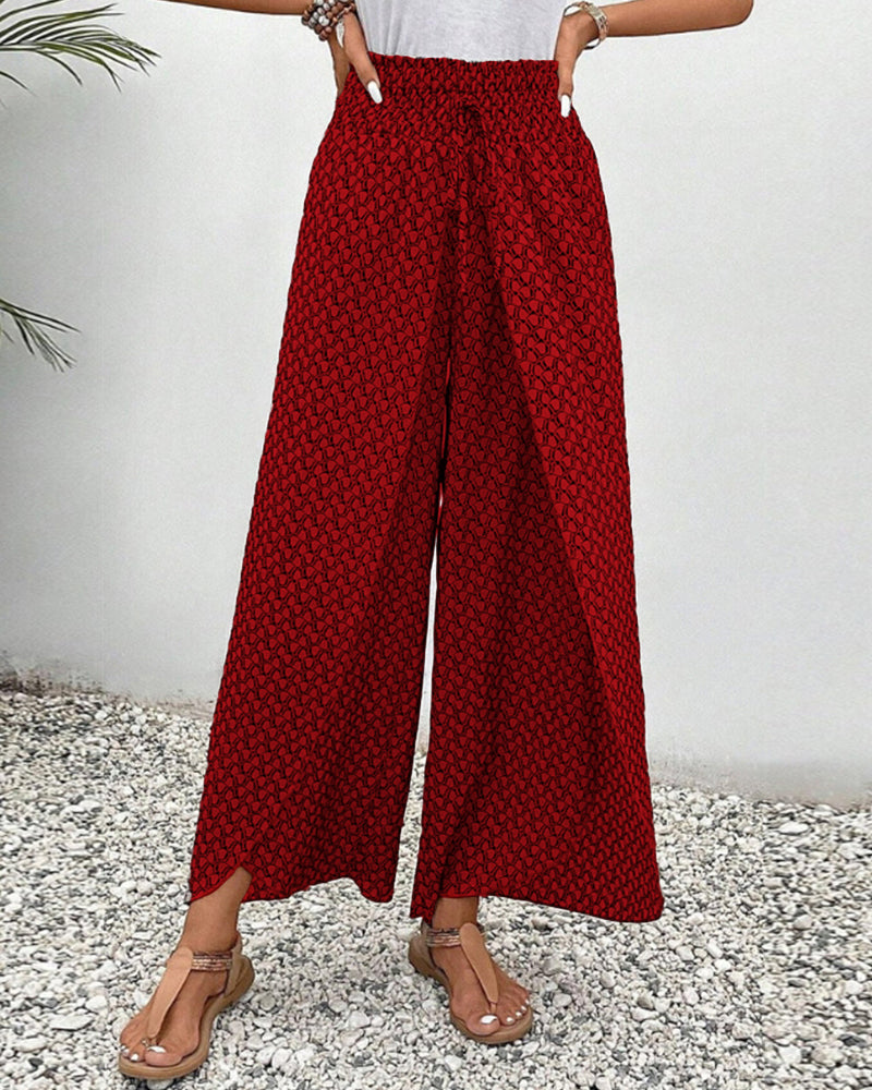 Pantalon large pour femmes | Imprimé et fluide
