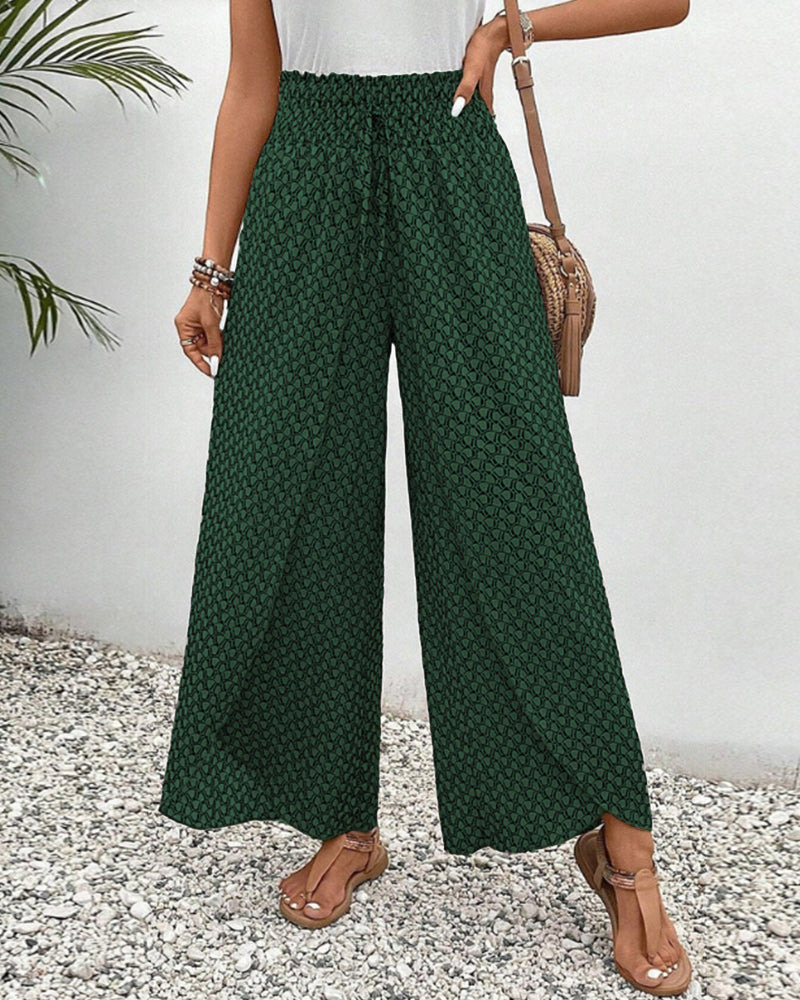 Pantalon large pour femmes | Imprimé et fluide