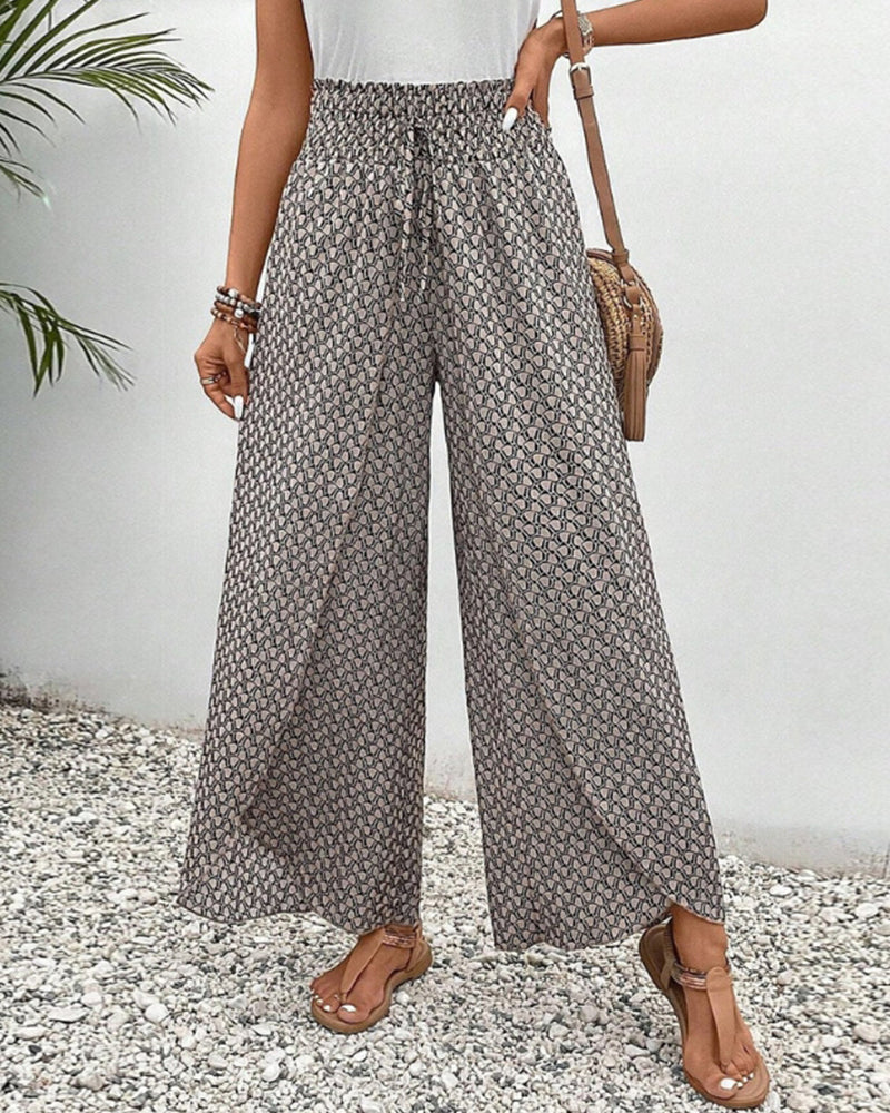 Pantalon large pour femmes | Imprimé et fluide