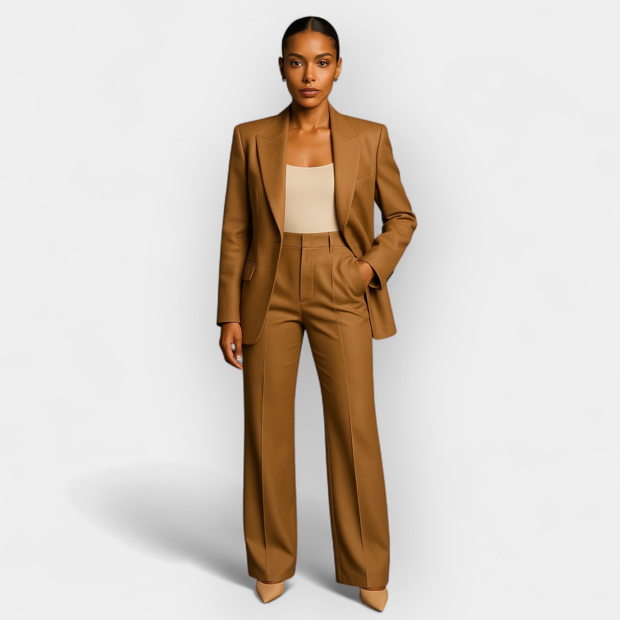 Ensemble Pantalon Femme | Coupe Droite & Apparence Élégante